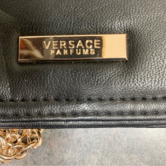 Versace Parfums Black with Gold Chain Strap Small Crossbody Bag - Picture 6 of 13